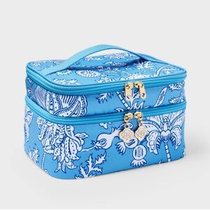Roller Rabbit Blue and White Floral Travel Case